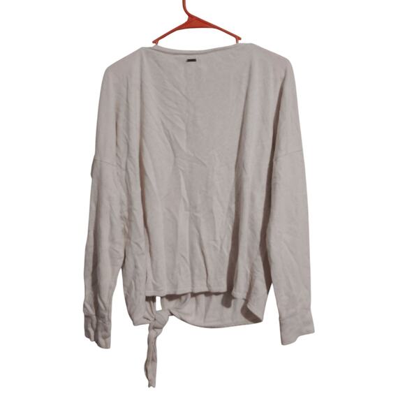 Lucky Brand Womens Tie Front White Blouse with Heart on Sleeve Size M - Picture 6 of 6